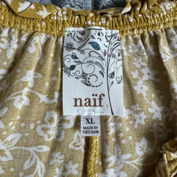 Naïf boho flowy tiny floral print straight shift midi dress - Picture 4 of 8